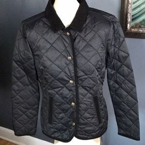 Clover/Bobby Jones black quilted/corduroy trim jkt